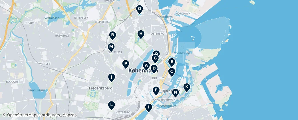Map of Copenhague