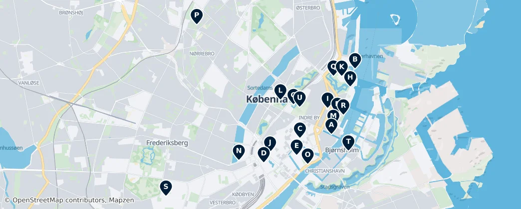 Map of Copenhague