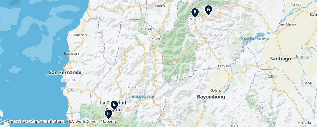Map of Région administrative de la Cordillère