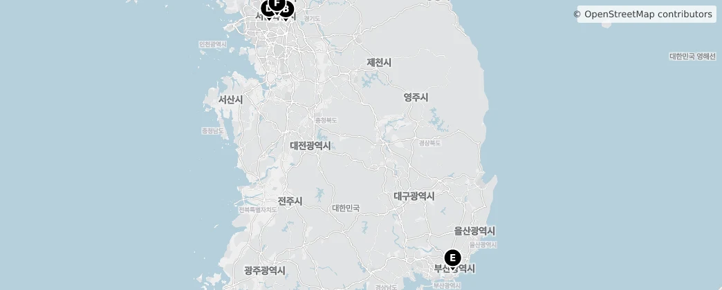 Map of Corée du Sud