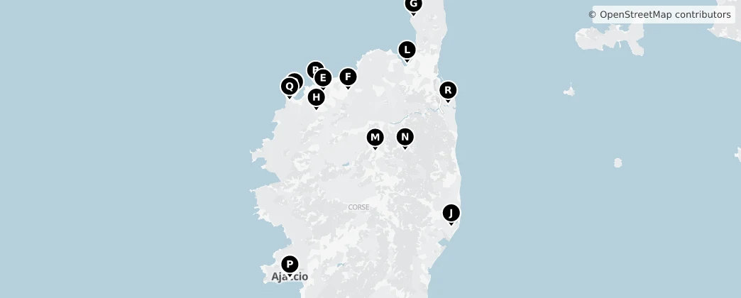 Map of Corse