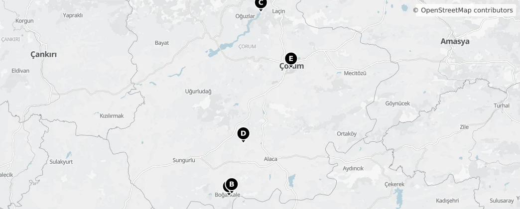 Map of Çorum