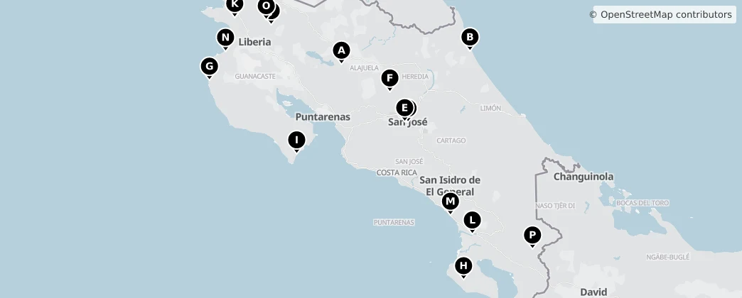 Map of Costa Rica