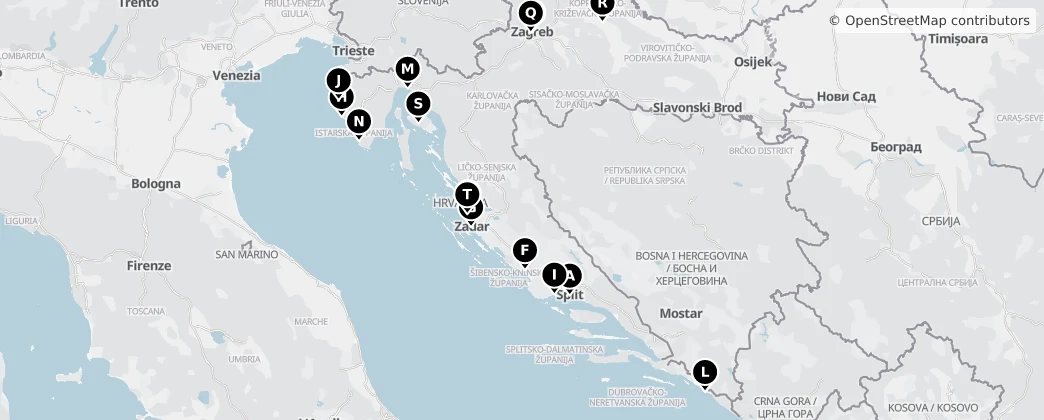 Map of Croatie