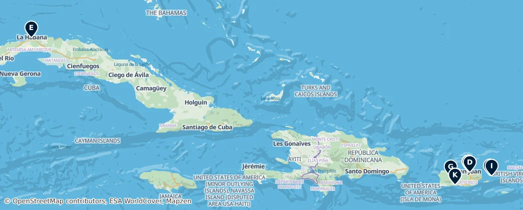 Map of Cuba