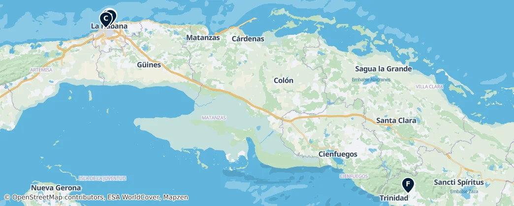 Map of Cuba