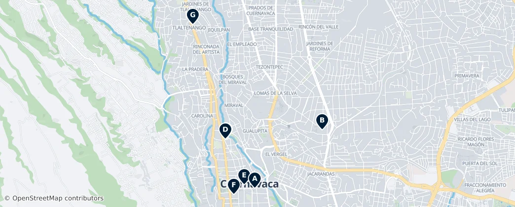 Map of Cuernavaca