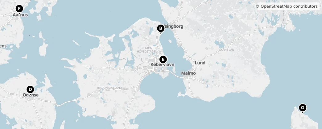 Map of Danemark