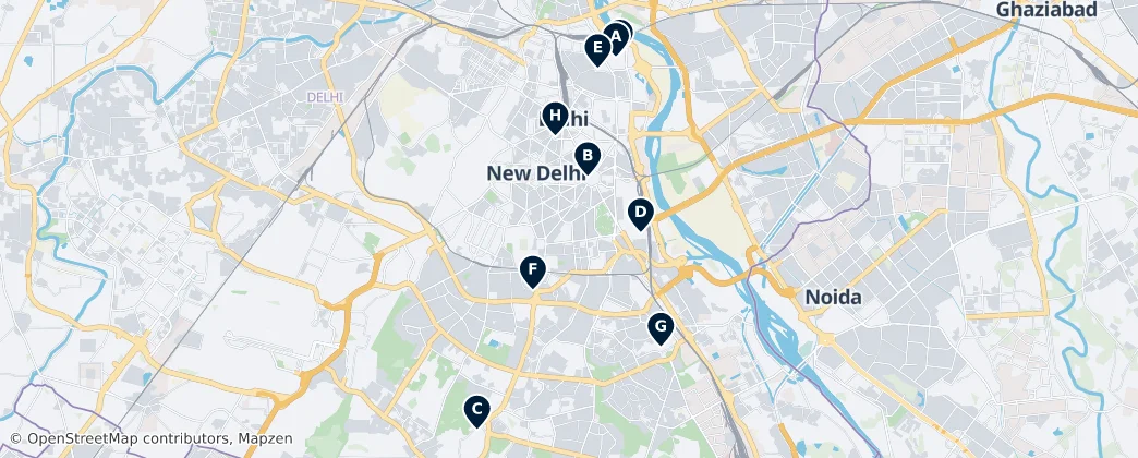 Map of Delhi