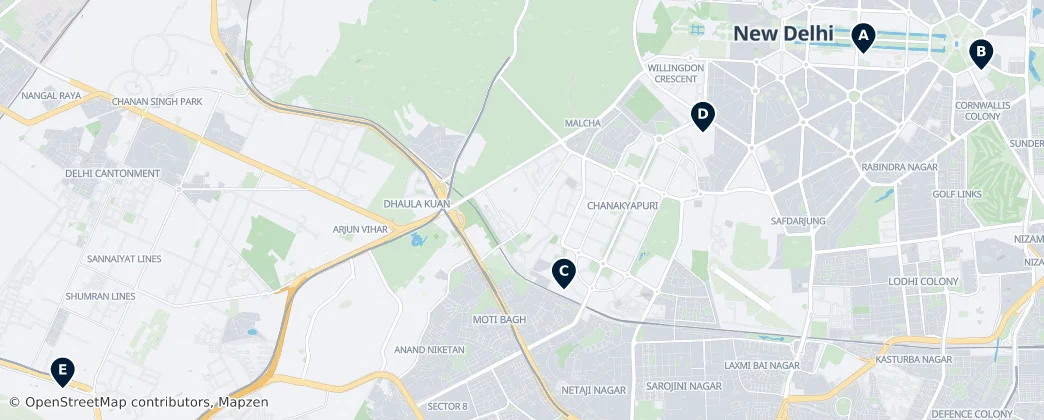 Map of Delhi