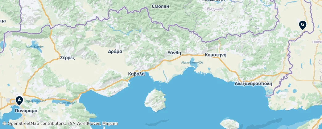 Map of Makedonia - Thrake
