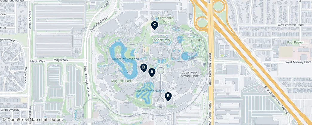 Map of Disneyland Resort