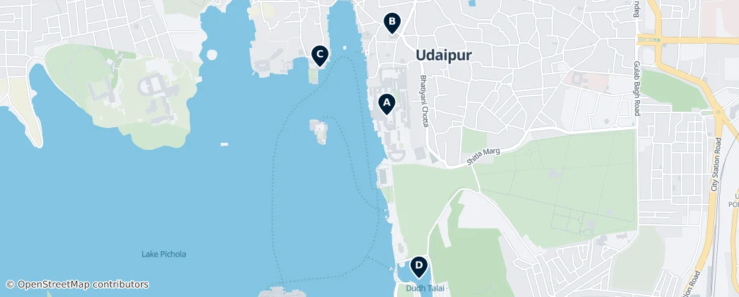 Map of District d'Udaipur