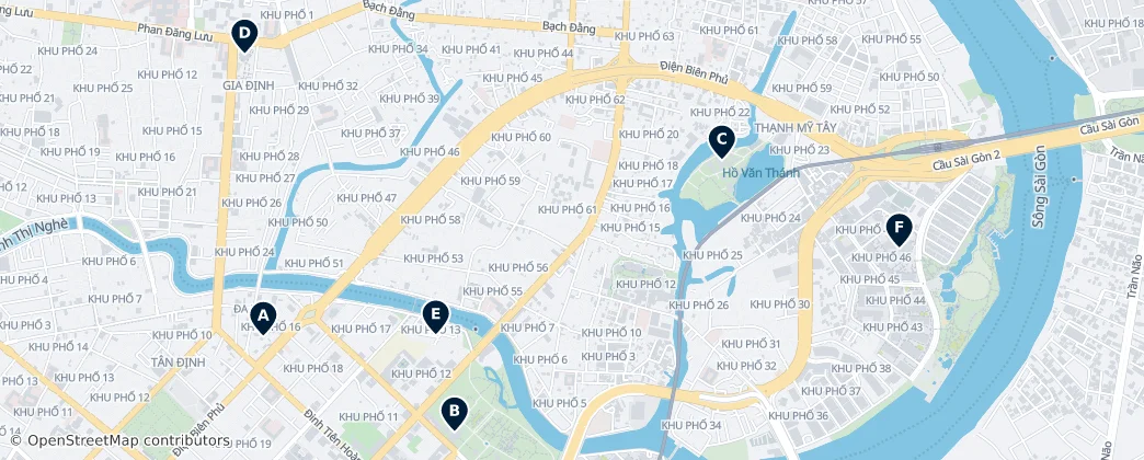 Map of L'arrondissement Binh Thanh