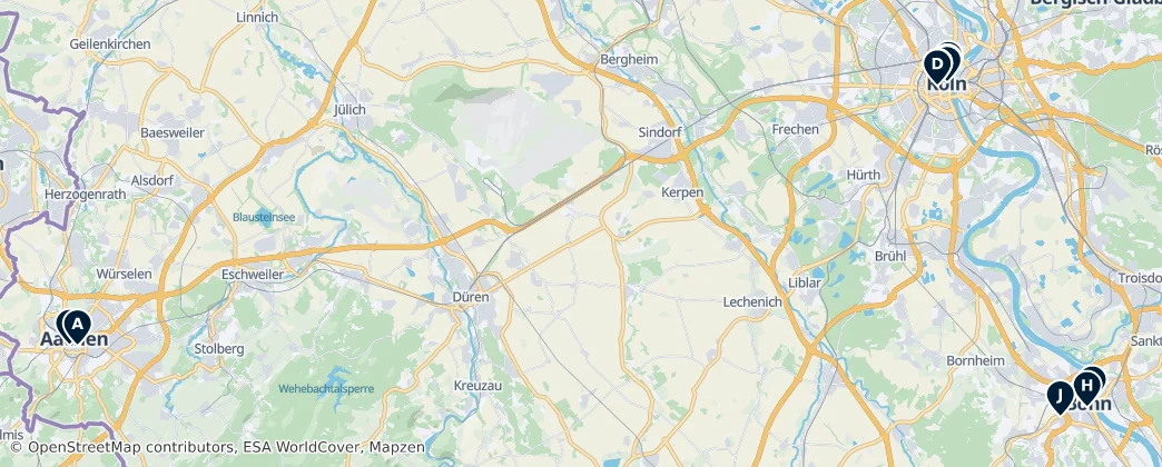 Map of District de Cologne