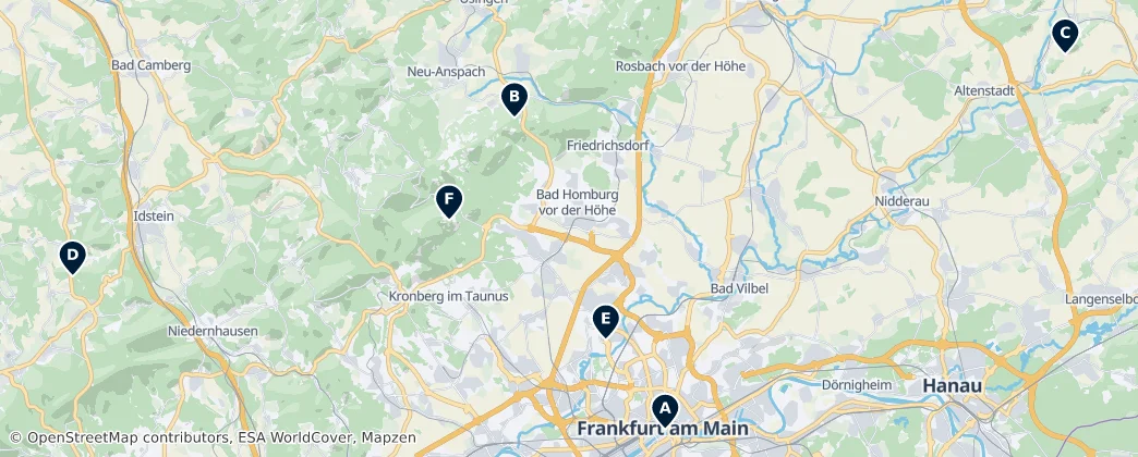 Map of District de Darmstadt