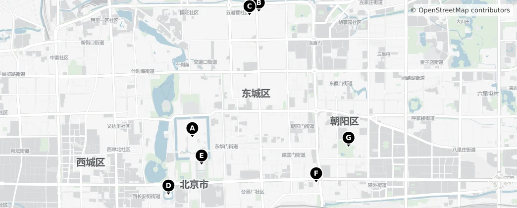 Map of Dongcheng