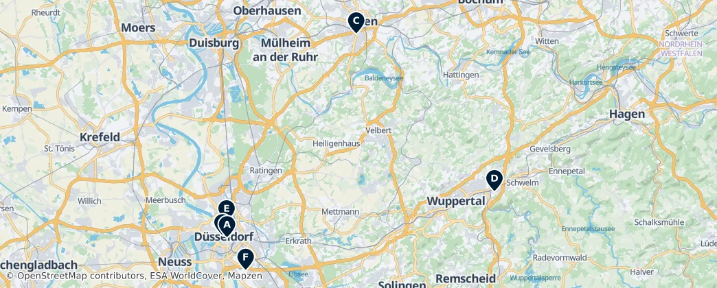 Map of District de Düsseldorf