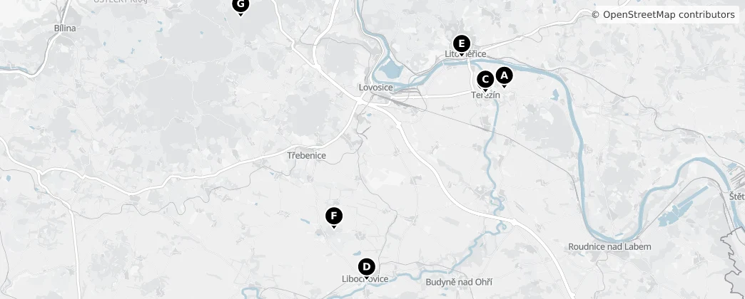 Map of District de Litoměřice
