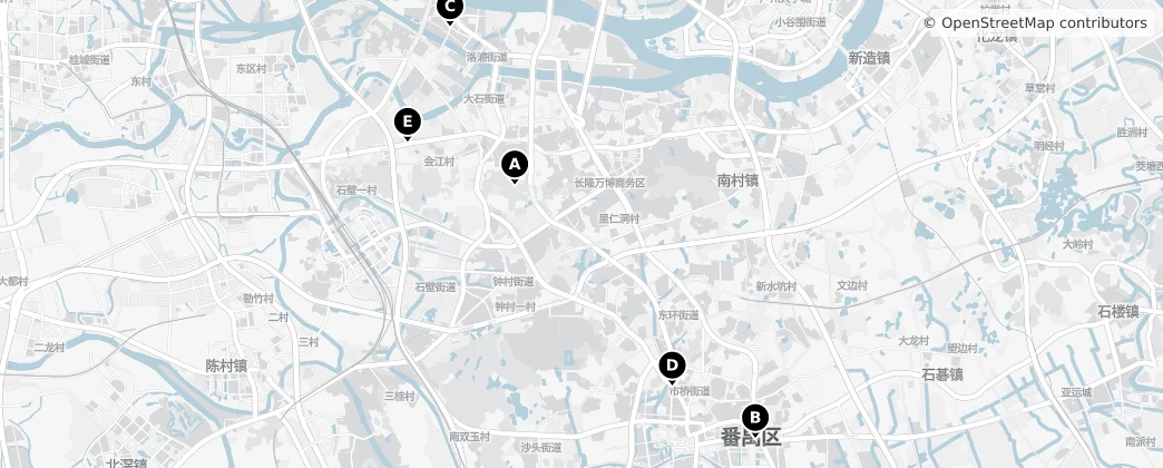Map of District de Panyu