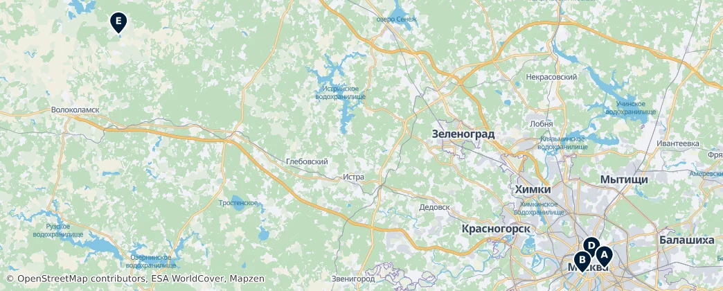 Map of District fédéral central