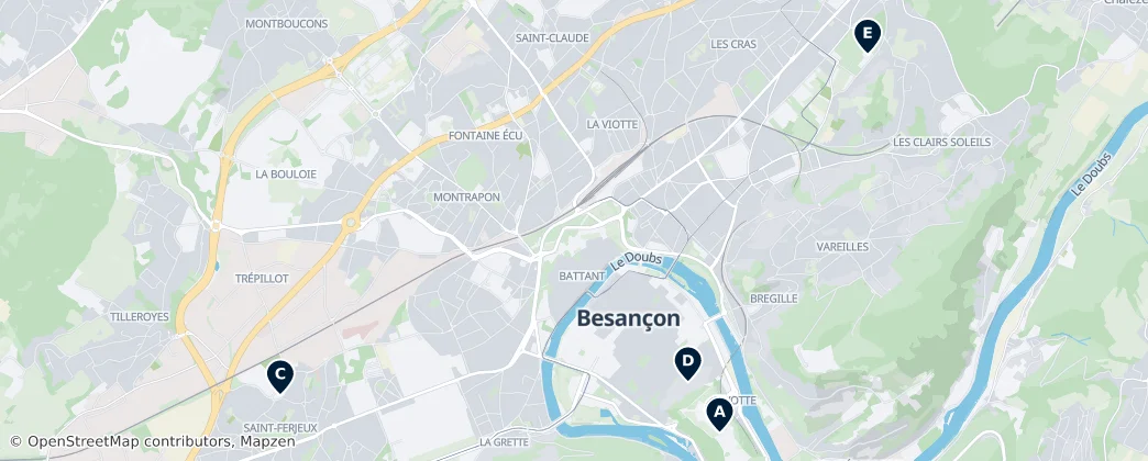 Map of Doyenné de Besançon