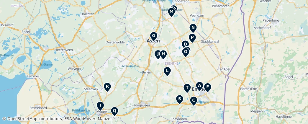 Map of Drenthe