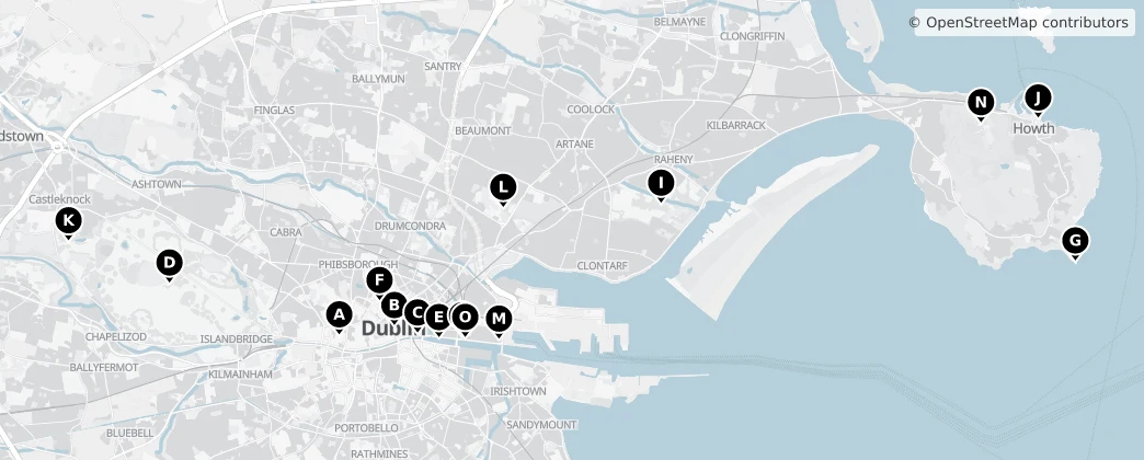 Map of Dublin North City Poor Law Union