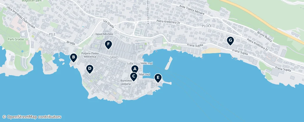 Map of Dubrovnik