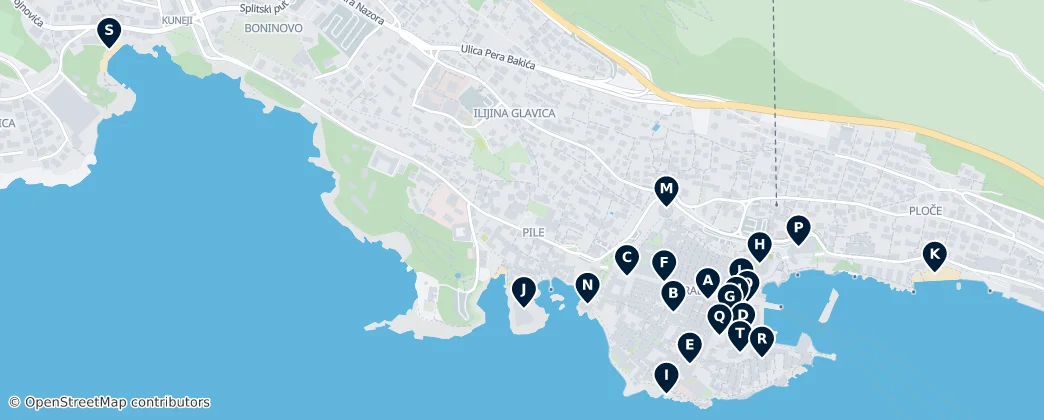 Map of Dubrovnik