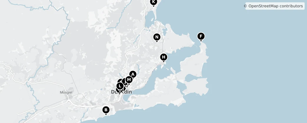 Map of Dunedin