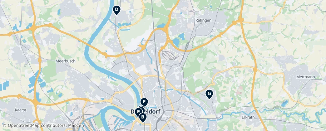 Map of Düsseldorf
