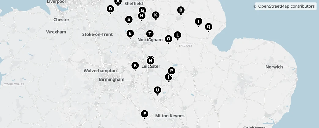 Map of Midlands de l'Est