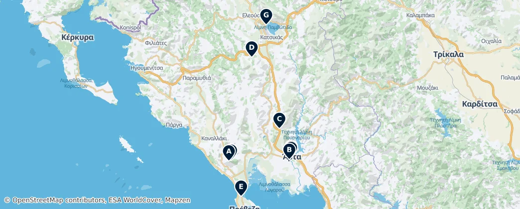 Map of Épire