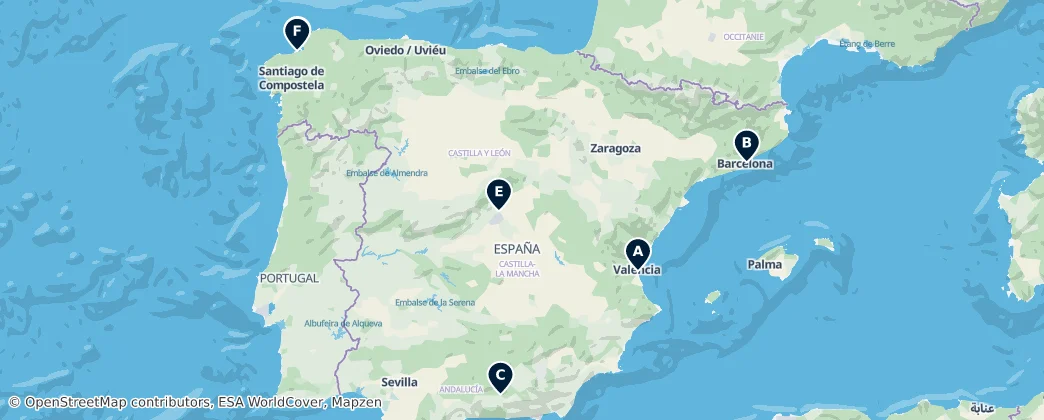 Map of Espagne