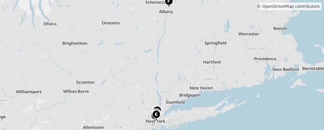 Map of État de New York