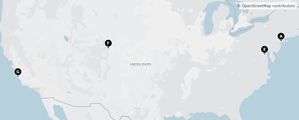 Map of États-Unis d'Amérique