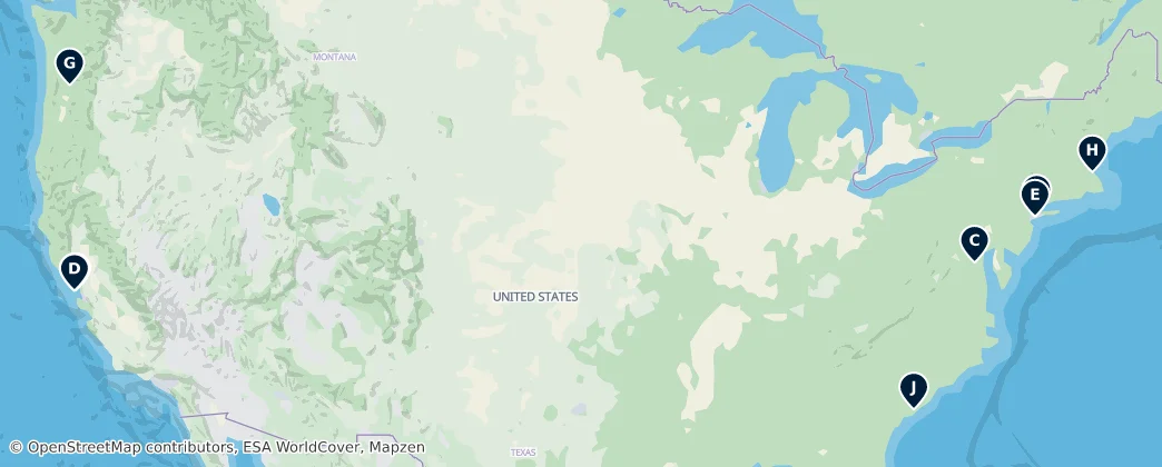 Map of États-Unis d'Amérique