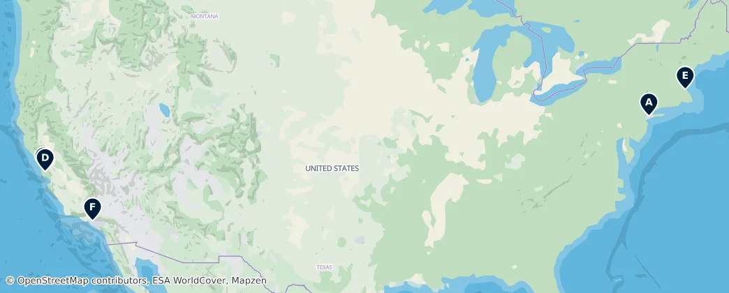 Map of États-Unis d'Amérique