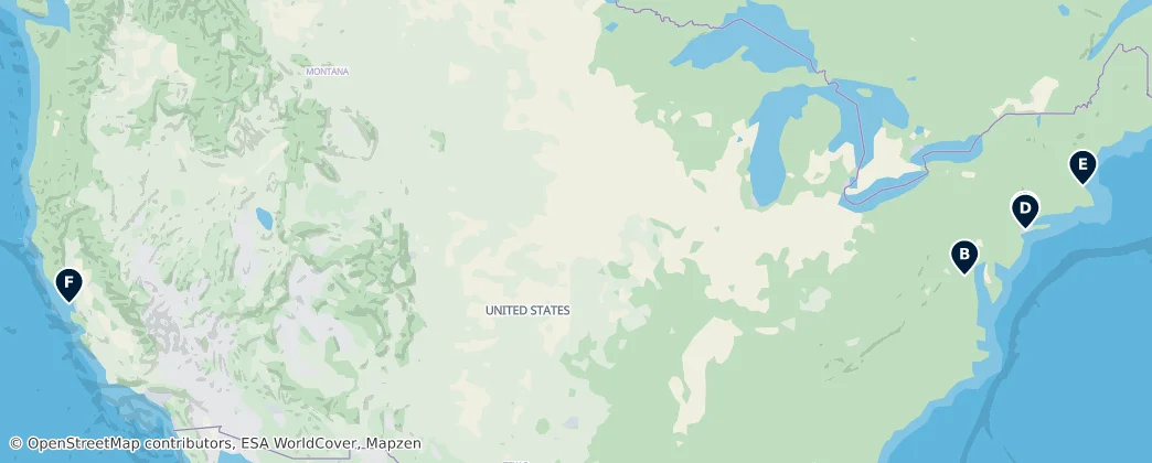 Map of États-Unis d'Amérique