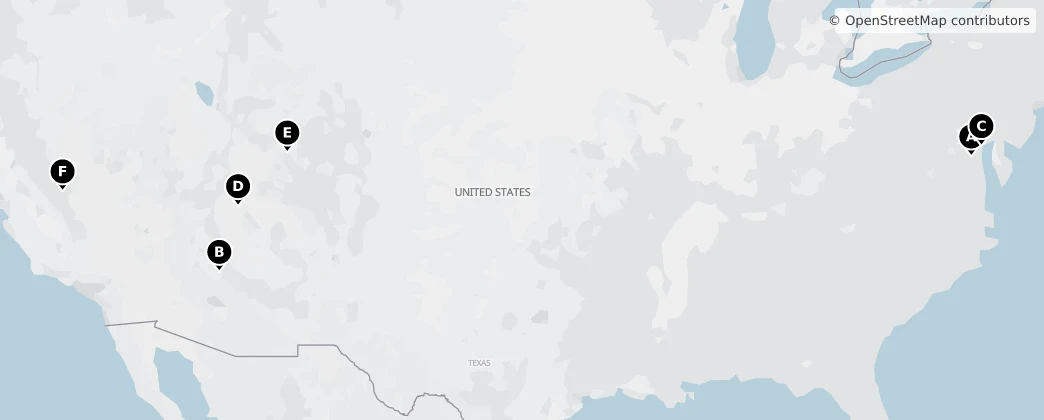 Map of États-Unis d'Amérique