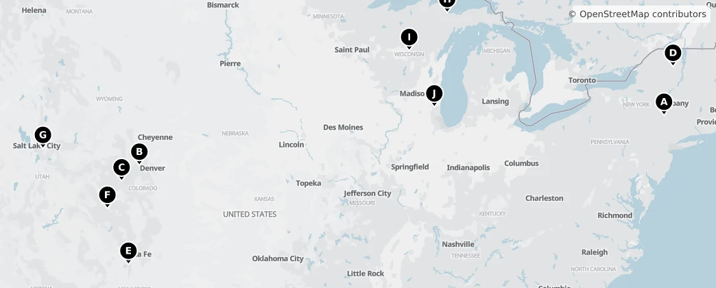 Map of États-Unis d'Amérique
