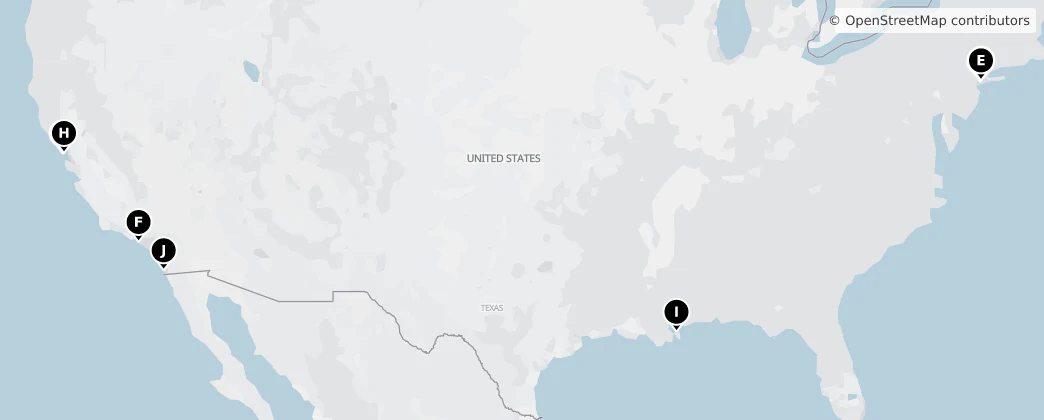 Map of États-Unis d'Amérique