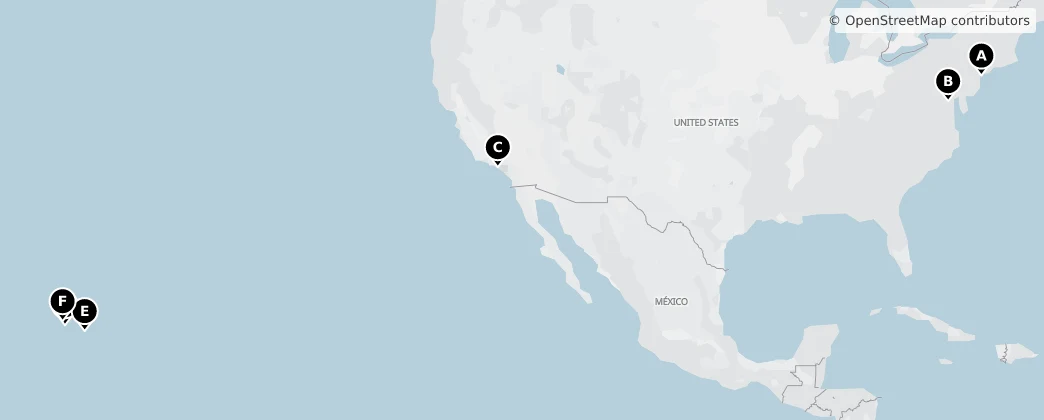 Map of États-Unis d'Amérique