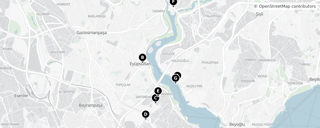 Map of Eyüpsultan