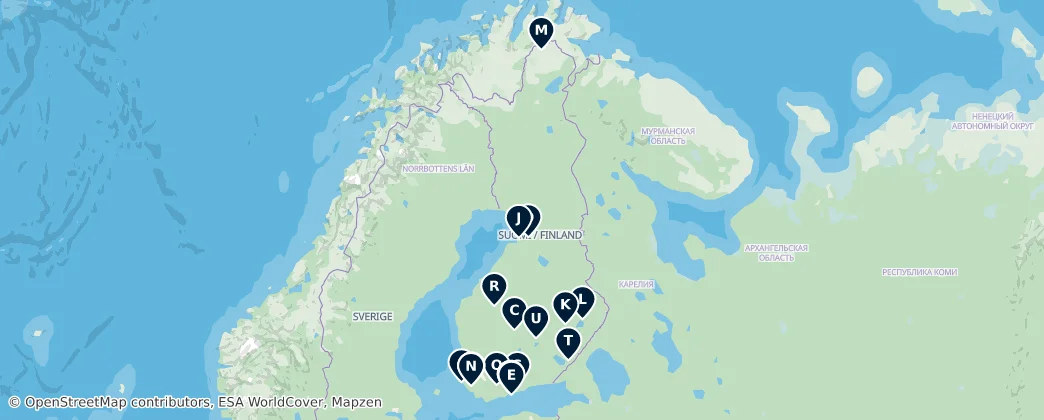 Map of Finlande