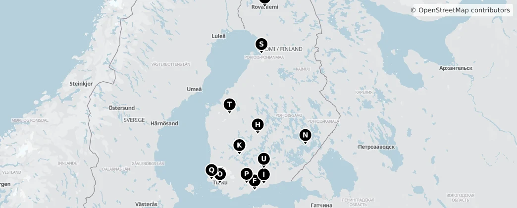 Map of Finlande