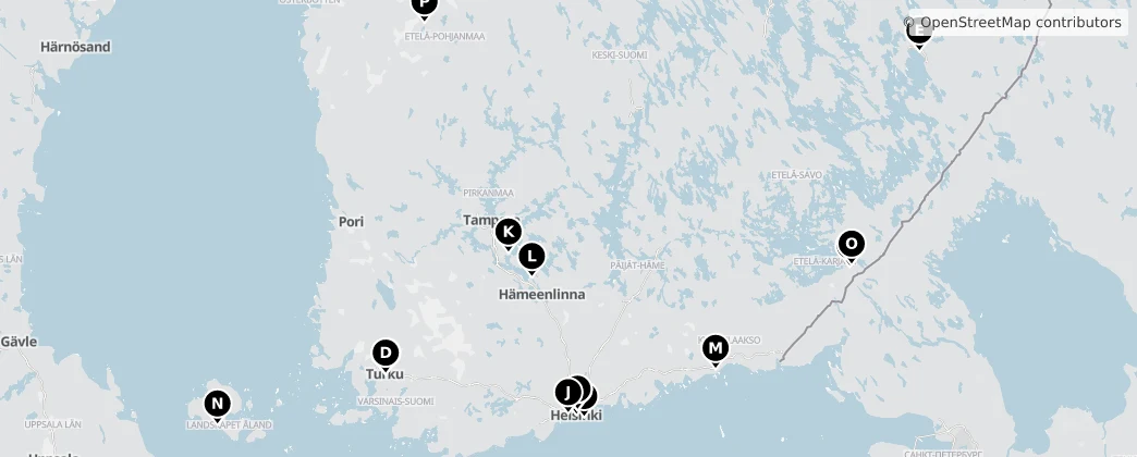 Map of Finlande