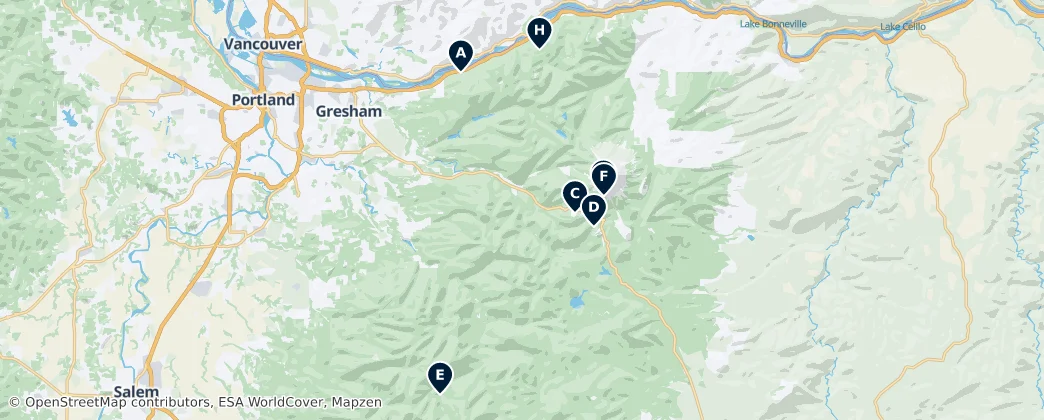 Map of Forêt nationale du Mont Hood