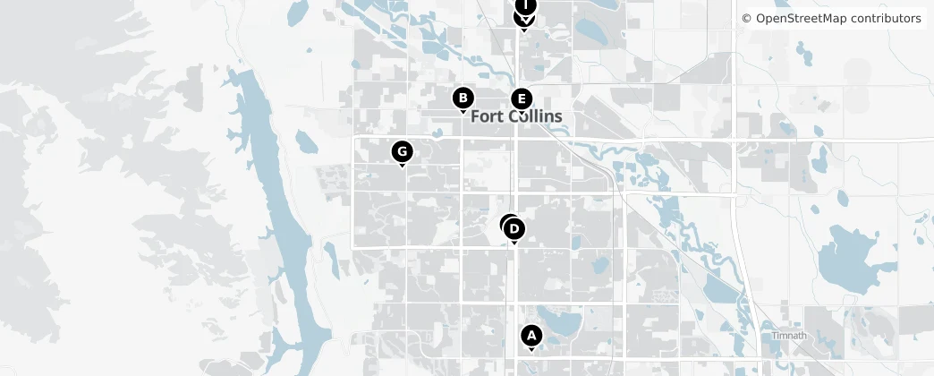 Map of Fort Collins
